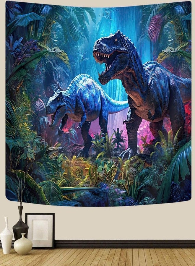 GOAOK Dinosaur Tapestry for Boys Room Decor, Wild Anicient Animals Wall Tapestries, Nature Forest Fairytales Dinosaur Tapestry Wall Hanging Inches for Bedroom Living Room Dorm Room?60"X40" - Image 3